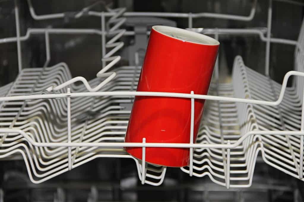 dishwasher basket with red glass, replacement for dishwasher basket
