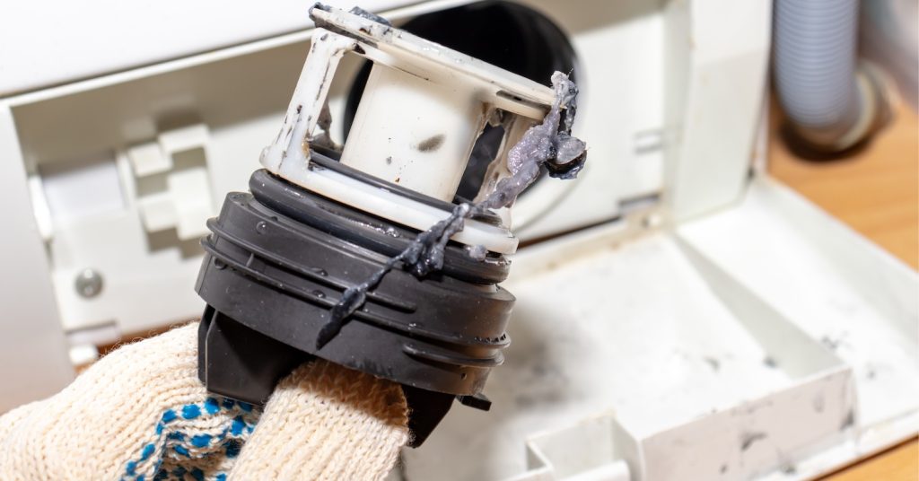 washing machine clogged drain pump